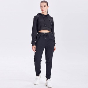 High Quality Wholesale <b>Zipper</b> <b>Hoodie</b> and Flared Pants Set Customize Sweat suit With Logo <b>Red</b> Sweat Suits Women Tracksuit - Product Image 2