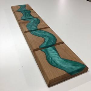 Handcrafted Wooden & Epoxy Resin <b>Coasters</b> with Unique Designs Brown <b>and</b> Blue Color <b>Coasters</b> <b>Set</b> Kitchenware Table Decorate Used - Product Image 2