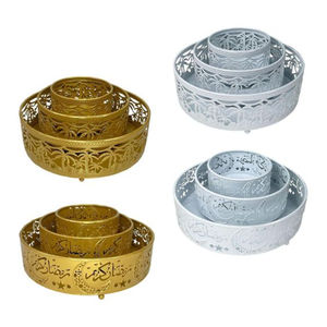 Adornos de Ramadán Metal de alta calidad Ramadán Mini tamaño Luna estrella forma fechas Bandejas para servir bandejas de Decoración de mesa - Product Image 2