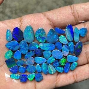 Cabujones de doblete de ópalo Natural australiano, forma elegante suave, Ópalo de fuego de la mejor calidad para joyería, piedras preciosas sueltas - Product Image 2