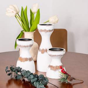 Portavelas de Madera con Acabado Desgastado |   Estilo Vintage para el Hogar - Product Image 4