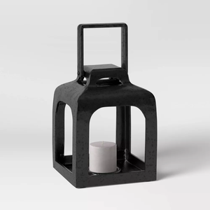 Lanterne antique noire en aluminium coulé pour décoration de mariage Lanterne votive en acier inoxydable au dernier design - Product Image 2