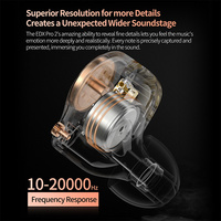 KZ EDX Pro 2 Ultra-linear Dynamic Driver Detachable Type-C HIFI In-Ear Monitor Wired IEM Earphones Earbuds Baru
