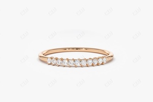 Anillo de boda de diamante Natural minimalista, anillo de apilamiento mínimo, anillos de aniversario de diamante genuino de uso diario, fabricante en la India - Product Image 6