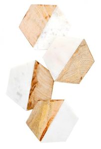 Sous-verre rond en bois marbré pour bureau à domicile ou hôtel Pendaison de crémaillère pour table Porte-tasses et porte-boissons stylés - Product Image 2