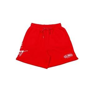 กางเกงกีฬาขาสั้นผ้าคอตตอนผ้าเทอร์รี่ใส่สบายสำหรับผู้ชายเสื้อผ้าลำลองแบบผูกเชือกป้องกันรอยยับ - Product Image 1