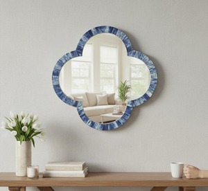 Fancy Color Bone Inlay Frame Glass Wall <b>Mirror</b> Handmade Eco-Friendly Modern Stylish Design Reasonable Price - Product Image 5