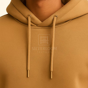 Sudaderas ligeras con logotipo personalizado 380 GSM mezcla de algodón polar de gran tamaño Streetwear pulóver ropa informal sudaderas con capucha para hombres - Product Image 3