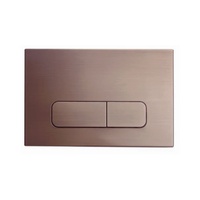 Panneau d'actionnement WC Fabia certifié CE, moderne, rectangulaire arrondi, double chasse, finition or brossé, pour réservoir encastré – Projet