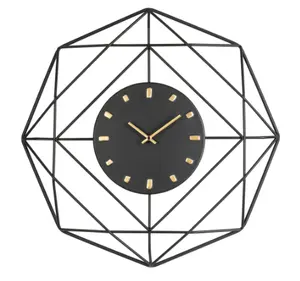Luxury Metal Wall Clock Creative Retro Decoration Wall Hanging Metal Clock for Home Hotel Decor In Wholesale Cheap Price