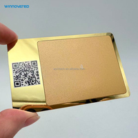 216 cartes de visite numériques en métal plaqué or 24 carats avec code QR