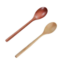Cuillère à mélanger en bois de style japonais de 23,5 cm pour thé, café, miel, soupe, dessert, gâteau et sucre
