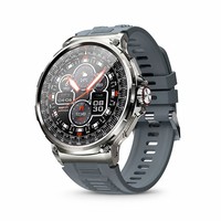 Montre connectée Android 1,85 pouces AMOLED avec moniteur de fréquence cardiaque et SpO2, boîtier en alliage d'aluminium résistant à l'eau, unisexe