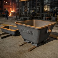 Pot à Scories en Fonte Ductile de Qualité Industrielle à Haute Résistance Thermique pour Métaux Fondus Capacité 5T-80T Certifié ISO 9001:2015