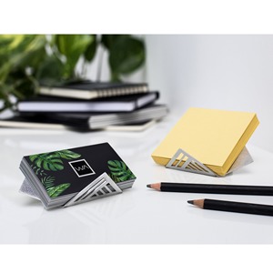 Elegent Silver <b>Card</b> Display Stand Beautiful Accent Piece for Business <b>Cards</b> Home Office or Party Table Setup - Product Image 6