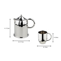 Théière turque en métal d'acier inoxydable faite à la main avec la poignée pour des pots de service de café de thé de bureau à la maison