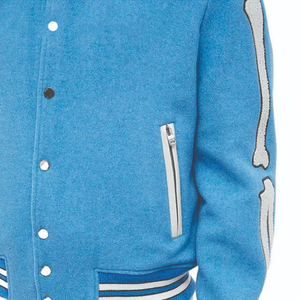 New Letterman Winter Varsity Jackets for Men Custom Logo Embroidery Crew Neck Standard Thickness 100% Wool Breathable Jacket for - Product Image 5