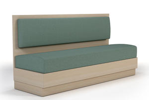 Asientos de Dos Plazas para <span class=keywords><strong>Restaurante</strong></span> con Base de Madera Clara y Asiento y Respaldo Tapizados para Cafetería, Comedor y Muebles de Hotel - Product Image 5