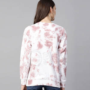 Nueva llegada moda mujer sudadera manga larga Casual pulóver algodón poliéster tela mujer sudadera - Product Image 3