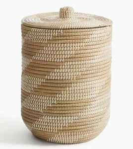 Natural <b>Rattan</b> <b>Laundry</b> <b>Basket</b> Durable Handwoven Storage Organizer with Handles - Product Image 2