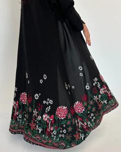 Abaya Larga de Satén de Lujo Personalizada al por Mayor, Ropa Islámica para Mujer, Manga con Volantes, Inspirada en Dubái, Moda Modesta de Seda Turca - Product Image 2