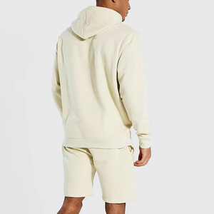 Vente en gros Ensemble de survêtements courts Offre Spéciale homme, tenues de couleur unie, ensemble 2 pièces de vêtements, ensembles de shorts à capuche à manches longues - Product Image 6