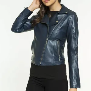 Nueva llegada Top Trending Chaqueta de cuero para mujer Chaqueta de cuero teñida Lisa Chaqueta de cuero cómoda para la venta - Product Image 2