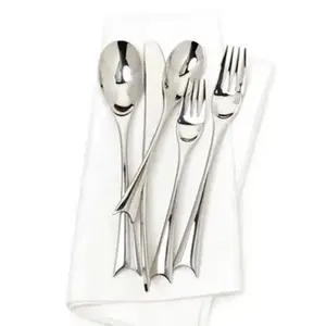 Ensemble de couverts en acier inoxydable de qualité supérieure Argenterie polie miroir Cuillère Fourchette Couteau Design merveilleux Idéal pour manger - Product Image 3