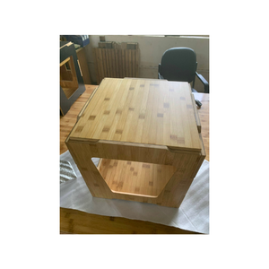 Le service de vaisselle en bambou écologique avec une chaise en bambou naturel pour un espace de vie durable. - Product Image 3