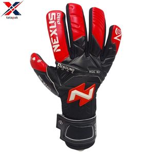 Gants de gardien de but de football unisexes pour adultes de haute qualité, en cuir imperméable, avec sangle de poignet réglable et fermeture auto-agrippante - Product Image 6