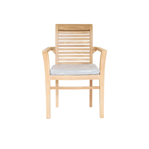 Chaise de salle à manger avec cadre en teck et design moderne pour la décoration de la maison et du jardin Japon - Product Image 2