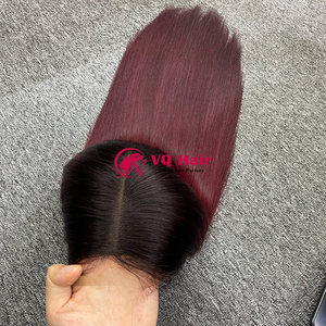 วิกผมแท้จากเวียดนามวิกผมตรงลายกระดูกมนุษย์ลูกไม้ด้านหน้า - Product Image 4