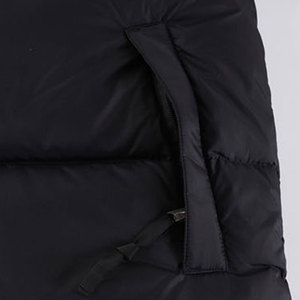 Veste matelassée en toile brodée pour homme sur mesure, noire, lourde, isolée, finition mate, chaude, parka d'extérieur, fabrication OEM - Product Image 2