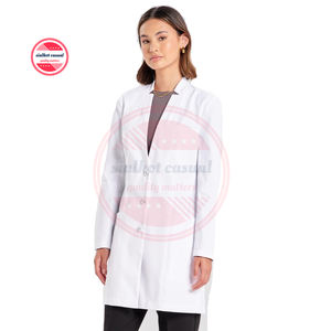 Bata de laboratorio de poliéster y algodón para mujer, abrigo de laboratorio de alta calidad para clínica médica, con logotipo personalizado para enfermera - Product Image 1