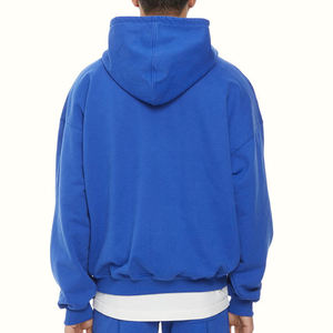 Sweat-shirt à capuche oversize pour homme 100% coton, design de logo personnalisé, épaules tombantes, molleton épais, motif uni, taille XS - Product Image 5