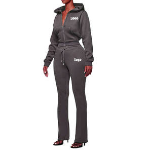 Tenue décontractée de tous les jours parfaite pour l'entraînement Ensemble de jogging pour femme Vêtements de fitness et de course à pied élégants Ensemble de jogging pour femme deux pièces - Product Image 2