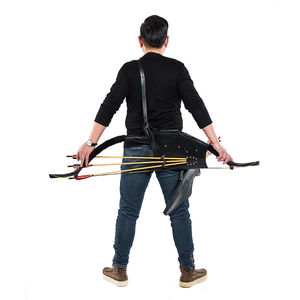 กระเป๋าใส่คันธนูและลูกธนูหนังมีที่ใส่ของด้านหลังคันธนูแบบดั้งเดิม - Product Image 6