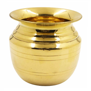 Lota en laiton pur vintage de haute qualité avec finition polie pour une utilisation en cuisine, article de cuisine antique arabe Lutiya - Product Image 3