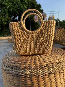 Bolso de mano de jacinto de agua creativo hecho a mano bolso de mimbre tejido al por mayor en Vietnam - Product Image 6