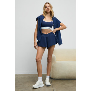 Urban Beat METREON Sujetador deportivo con tiras y relleno en el busto, textura suave y elástica, con contraste de leopardo, para mujer - Product Image 4