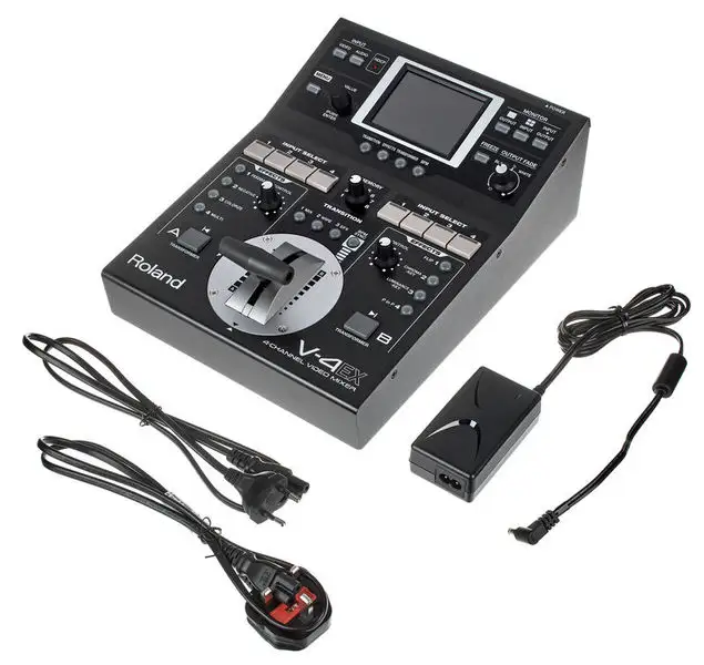 Conmutador de vídeo de 6 canales con mezclador de Audio ROLAND V-4EX, mezclador Digital profesional + estuche de vuelo, equipo de DJ Digital