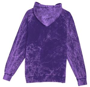 Pull à capuche de style vintage pour hommes, poches kangourou thermiques en coton personnalisées, tenue décontractée française délavée à l'acide OEM ODM - Product Image 4