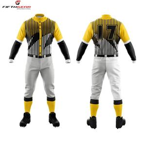 Vente en gros d'uniformes de softball personnalisés avec votre propre conception maillot de baseball de l'équipe pro chemises de baseball pour jeunes pantalons ensemble d'uniformes 2 pièces - Product Image 1