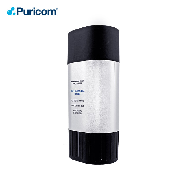 Puricom UV LED 7LP Electric Plastic Water Treatment Kit 24V DC Water Purifier 7L/min Flowrate 1-Year Warranty Household Outdoor
