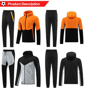 Ensemble de survêtement de football pour homme, 2 pièces, séchage rapide, avec logo personnalisé, veste à capuche, 100% coton, streetwear - Product Image 5