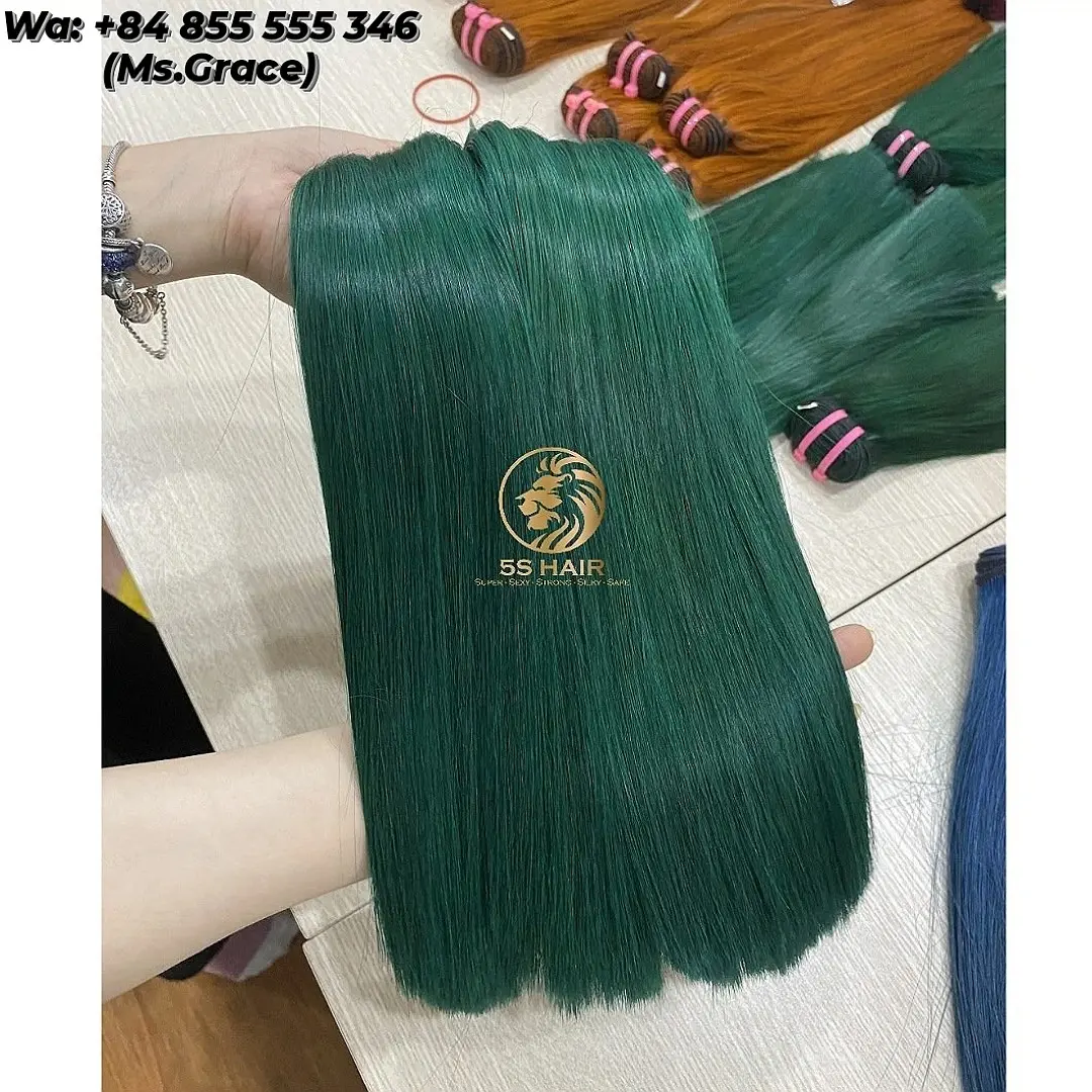 High Quality Green Bone Straight Human Hair Extensions, Vietnamese Human Hair, Raw Virgin Hair from Vietnam