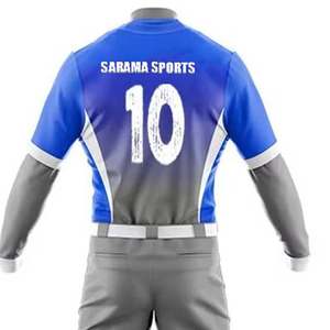 Jersey de béisbol de poliéster 100% personalizado, uniforme transpirable con logotipo impreso, ropa de béisbol - Product Image 4