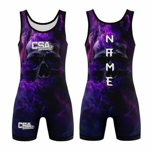 เสื้อกล้ามนักมวยปล้ำชายและหญิงบอดี้สูทชุดต่อสู้ใหม่เสื้อกล้ามออกแบบได้ตามต้องการ - Product Image 1