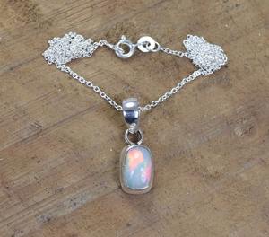 Bijoux pendentif classiques pour femmes, style bohème en argent, bijoux en argent sterling 925, pierre précieuse opale, pendentif fait à la main, cadeau pour femme - Product Image 3