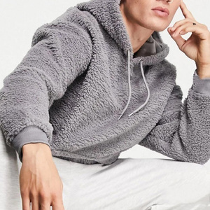 Ropa de calle para hombre Sudadera con capucha de gran tamaño Jersey de invierno Sherpa Fleece Sudadera de algodón Tallas grandes Casual Sudaderas con capucha cálidas - Product Image 3